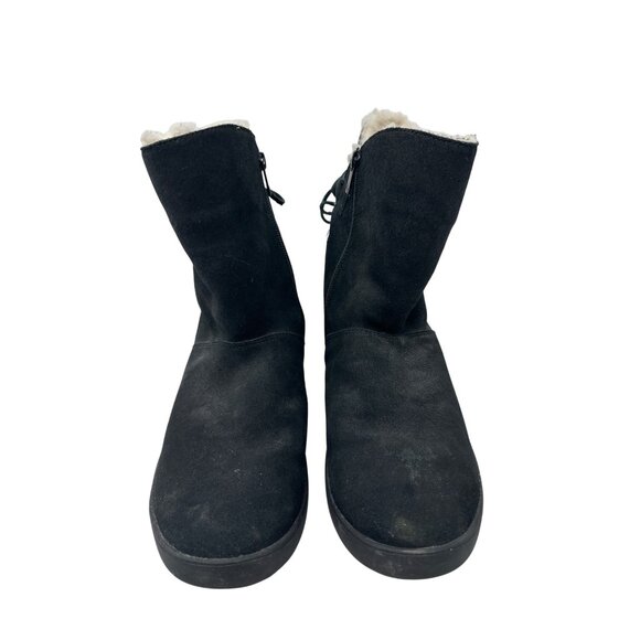 Koolaburra By Ugg Womens Shazi Short Boot Black Suede Leather Boots Size 10 - Picture 7 of 13